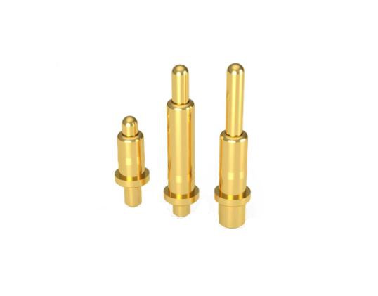 Izvelkama, ar atsperi lādēta, apzeltīta Pogo tapa