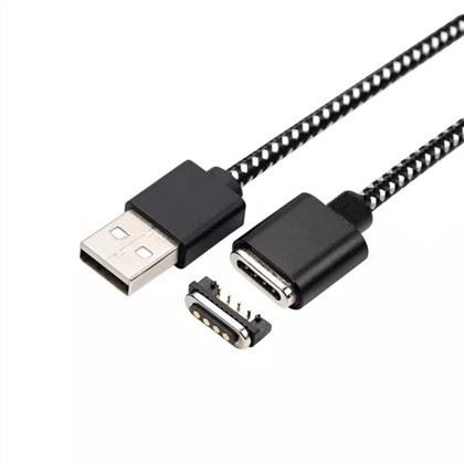 4Pin USB magnētiskā Pogo pin uzlādes kabelis